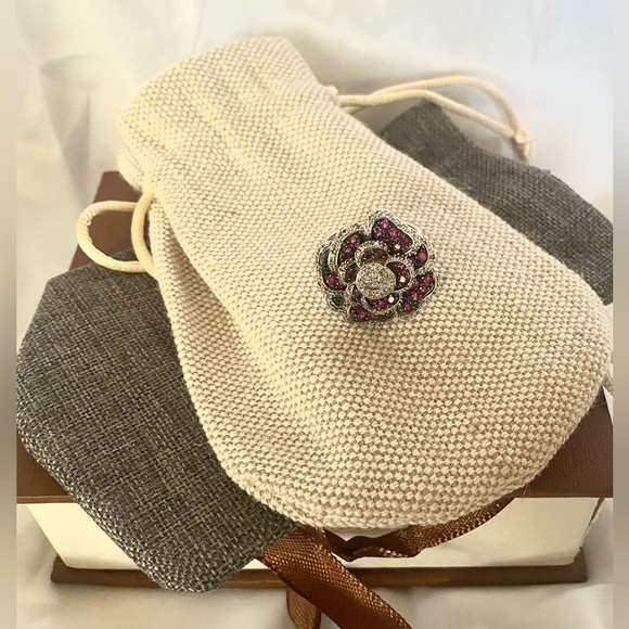 Ruby & Diamond Rose Ring - Picture 13 of 14